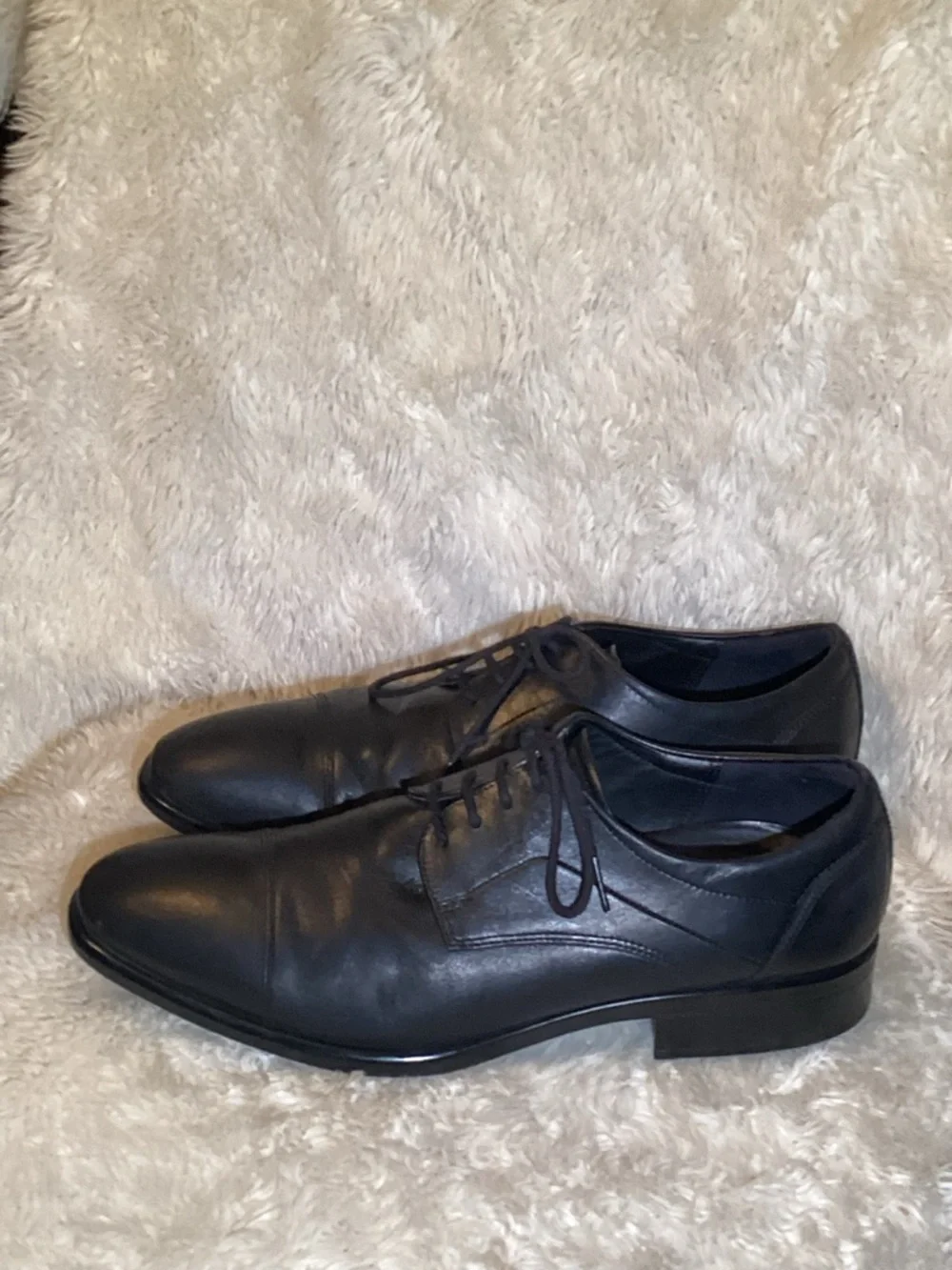 ECCO Men citytray Black Leather Lace-Up Oxfords size 10.5